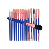 15pcs beauty wooden handle Makeup Brush Set tools Make-up Toiletry Kit Wool Make Up Brush Set