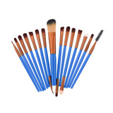 15pcs beauty wooden handle Makeup Brush Set tools Make-up Toiletry Kit Wool Make Up Brush Set
