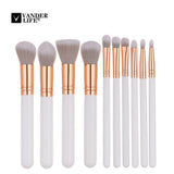 10pcs Makeup Brushes Professional Makeup Brush Set Classic White Handle Soft Hair Make-up Brushes Kit Beauty Concealer Tools