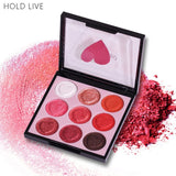 HOLD LIVE Matte Eyeshadow Palette Makeup Mermaid Peach Color Eye Shadow Make-up 9 Colors Nude Glitter Shimmer Pigment Eyeshadows