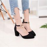 2018 Summer Women Shoes Pointed Toe Pumps  Dress Shoes High Heels Boat Shoes Wedding Shoes tenis feminino  Side with