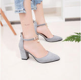 2018 Summer Women Shoes Pointed Toe Pumps  Dress Shoes High Heels Boat Shoes Wedding Shoes tenis feminino  Side with