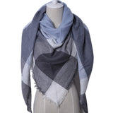 2018 Winter Triangle Scarf For Women Brand Designer Shawl Cashmere Plaid Scarves Blanket Wholesale Dropshipping OL082