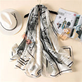 2018 luxury brand Women Silk scarf Beach Shawl and Echarpe Luxurious Wrap Designer scarves Plus Size female beach stole bandana
