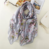 2018 luxury brand Women Silk scarf Beach Shawl and Echarpe Luxurious Wrap Designer scarves Plus Size female beach stole bandana