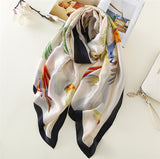 2018 luxury brand Women Silk scarf Beach Shawl and Echarpe Luxurious Wrap Designer scarves Plus Size female beach stole bandana