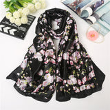 2018 luxury brand Women Silk scarf Beach Shawl and Echarpe Luxurious Wrap Designer scarves Plus Size female beach stole bandana