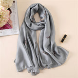 2018 luxury brand Women Silk scarf Beach Shawl and Echarpe Luxurious Wrap Designer scarves Plus Size female beach stole bandana