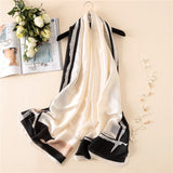 2018 luxury brand Women Silk scarf Beach Shawl and Echarpe Luxurious Wrap Designer scarves Plus Size female beach stole bandana