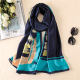 2018 luxury brand Women Silk scarf Beach Shawl and Echarpe Luxurious Wrap Designer scarves Plus Size female beach stole bandana
