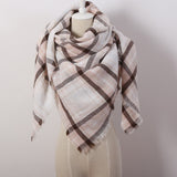 2018 Winter Triangle Scarf For Women Brand Designer Shawl Cashmere Plaid Scarves Blanket Wholesale Dropshipping OL082