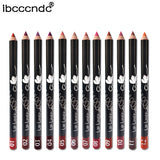 12 Colors Multi-functional Lipliner Pencil Long Lasting Waterproof Lip Eye Brow Cosmetic Makeup Colorful Lip Pencil Liner Pens
