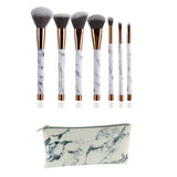 15Pcs Professional Marble Makeup Brushes Soft Makeup Brush Foundation Powder Brush Beauty Marble Make-up Tool with Cylinder 10
