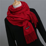 2018 brand women scarf fashion soild autumn winter cashmere scarves lady warmer pashmina long shawl wraps bandana foulard female