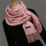 2018 brand women scarf fashion soild autumn winter cashmere scarves lady warmer pashmina long shawl wraps bandana foulard female