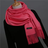 2018 brand women scarf fashion soild autumn winter cashmere scarves lady warmer pashmina long shawl wraps bandana foulard female