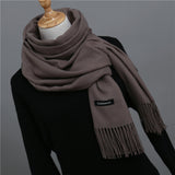 2018 brand women scarf fashion soild autumn winter cashmere scarves lady warmer pashmina long shawl wraps bandana foulard female