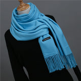 2018 brand women scarf fashion soild autumn winter cashmere scarves lady warmer pashmina long shawl wraps bandana foulard female