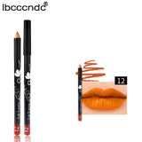 12 Colors Multi-functional Lipliner Pencil Long Lasting Waterproof Lip Eye Brow Cosmetic Makeup Colorful Lip Pencil Liner Pens