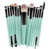 15 pcs Beauty Girl Goat Hair Makeup Brush Set tools Make-up Toiletry Kit Wool Make Up Soft Brush Set
