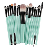 15 pcs Beauty Girl Goat Hair Makeup Brush Set tools Make-up Toiletry Kit Wool Make Up Soft Brush Set