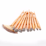 10 Pcs Make-up Brushes Set Beauty legs Gold Mermaid Brush Eye Shadow Foundation Makeup Brushes Fishtail  Brush Comestic Tool Kit