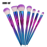 2017 New 7 pcs Makeup Brush Set tools Make-up Kit Wool Make Up Brush Set beauty drop shipping 17SEP27